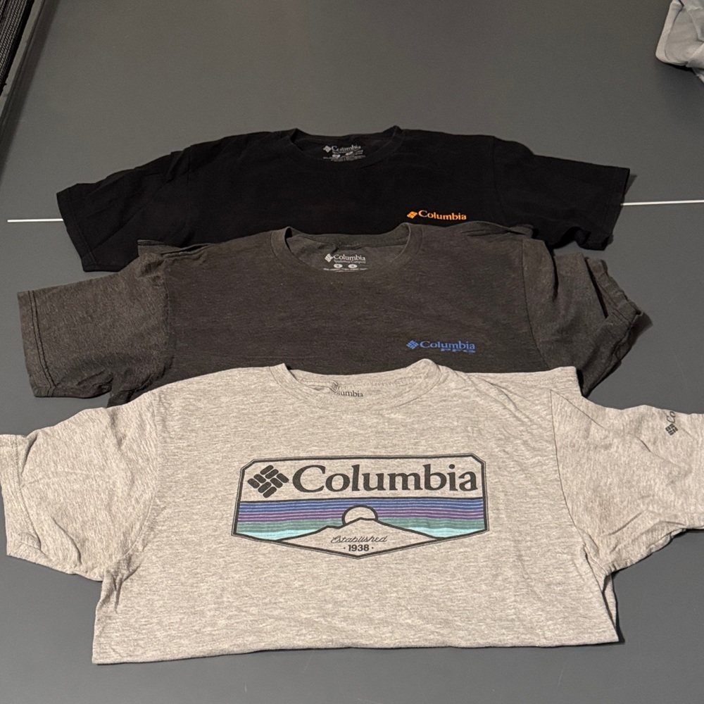 Columbia men’s t-shirts size medium (3 shirts )